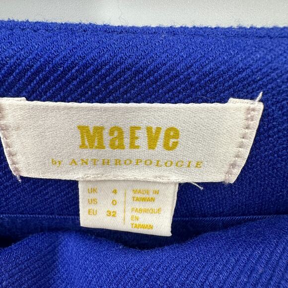 ANTHROPOLOGIE Maeve Monae Cobalt Blue Structured Mini Skirt // 0 - Picture 9 of 12